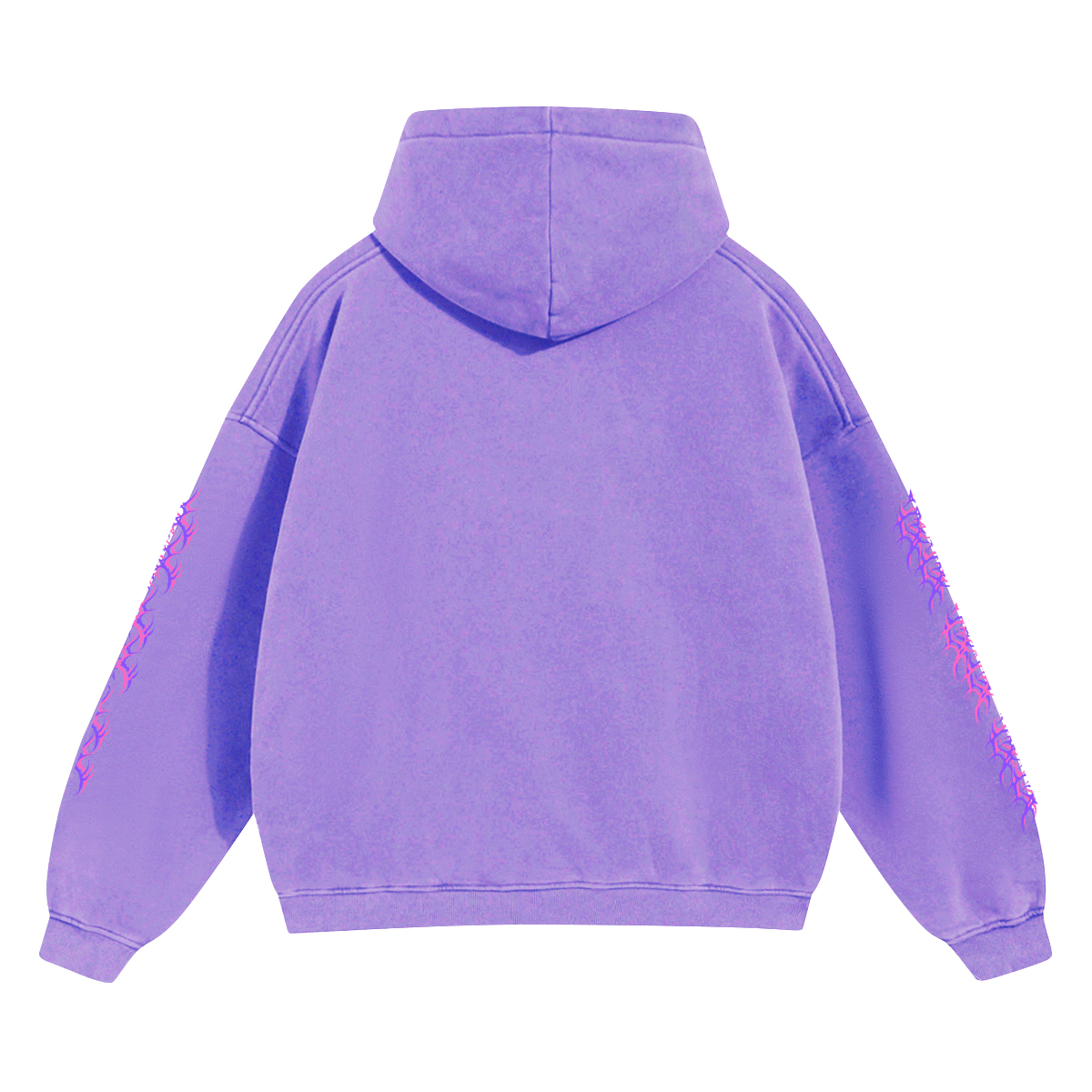 Teeth Hoodie, Cropped and Drop Shoulder Fit