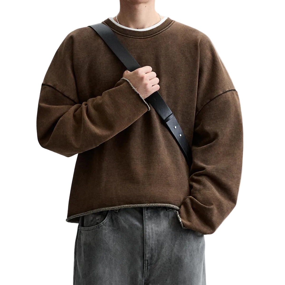 Heavyweight Washed Cropped Sweatshirt