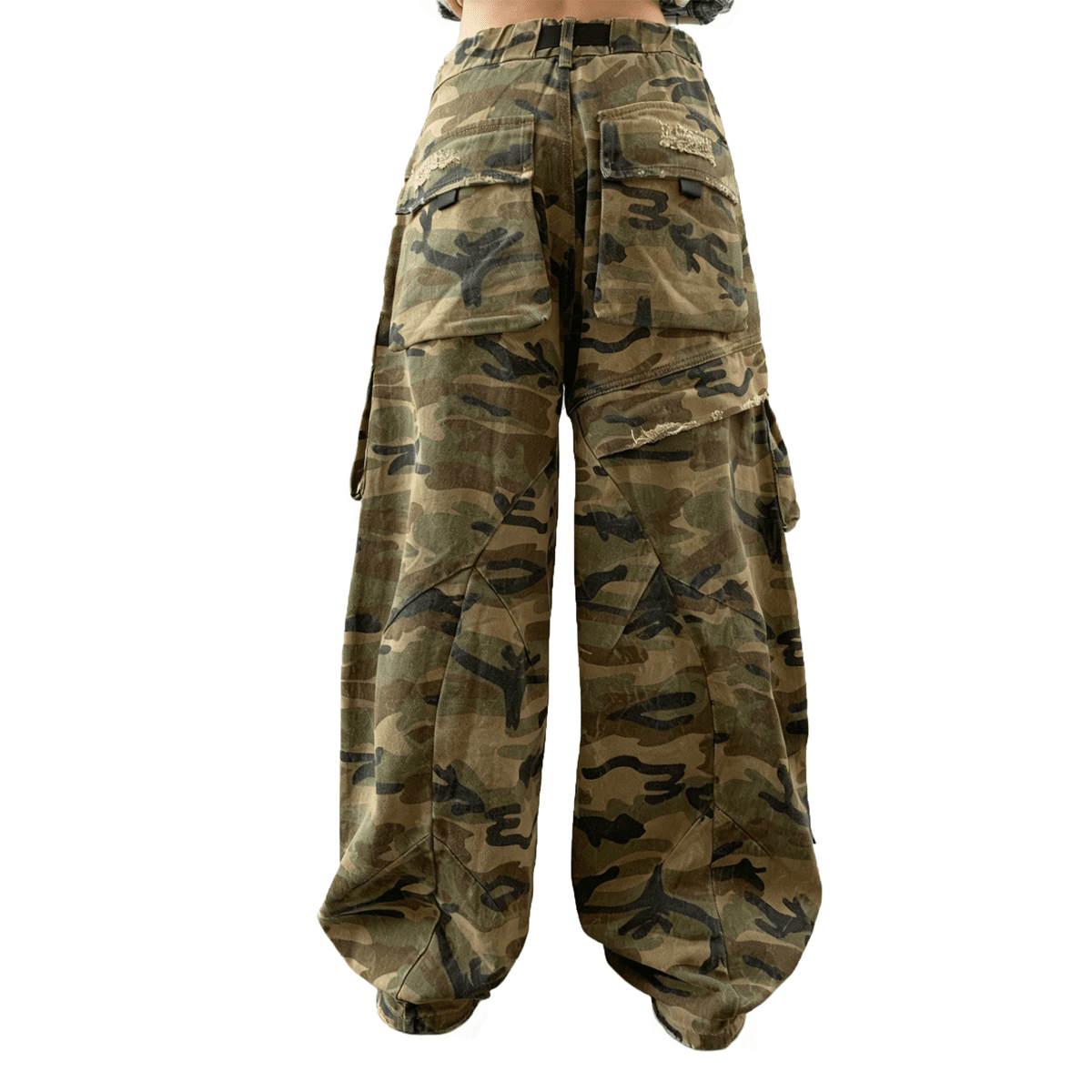 Unisex Camouflage Loose Wide-leg Jeans