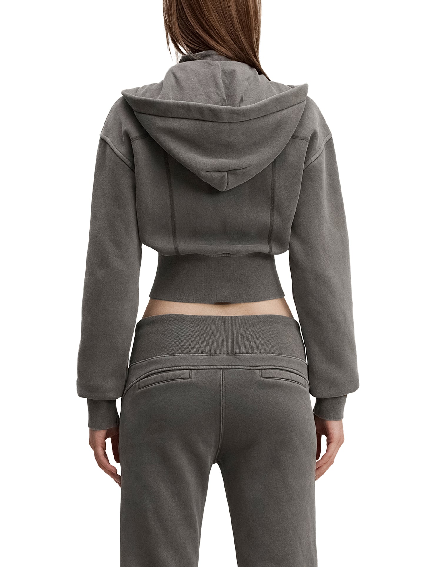 Cyber Design Cropped Hoodie
